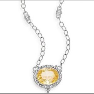 Judith Ripka La Petite Canary Crystal Necklace